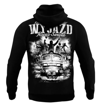 Bluza męska z kapturem Public Enemy Ekipa Wyjazdowa hoodie czarna