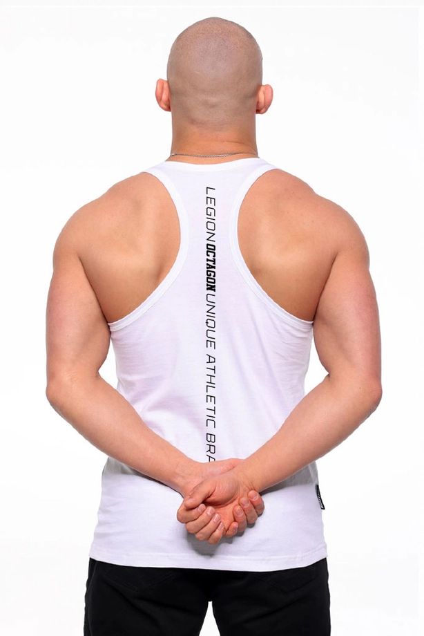 Koszulka męska tank top Legion Octagon Unique biała