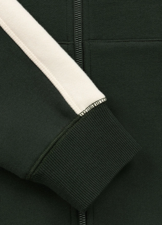 Bluza męska rozpinana z kapturem Pit Bull San Diego CA ciemno zielona