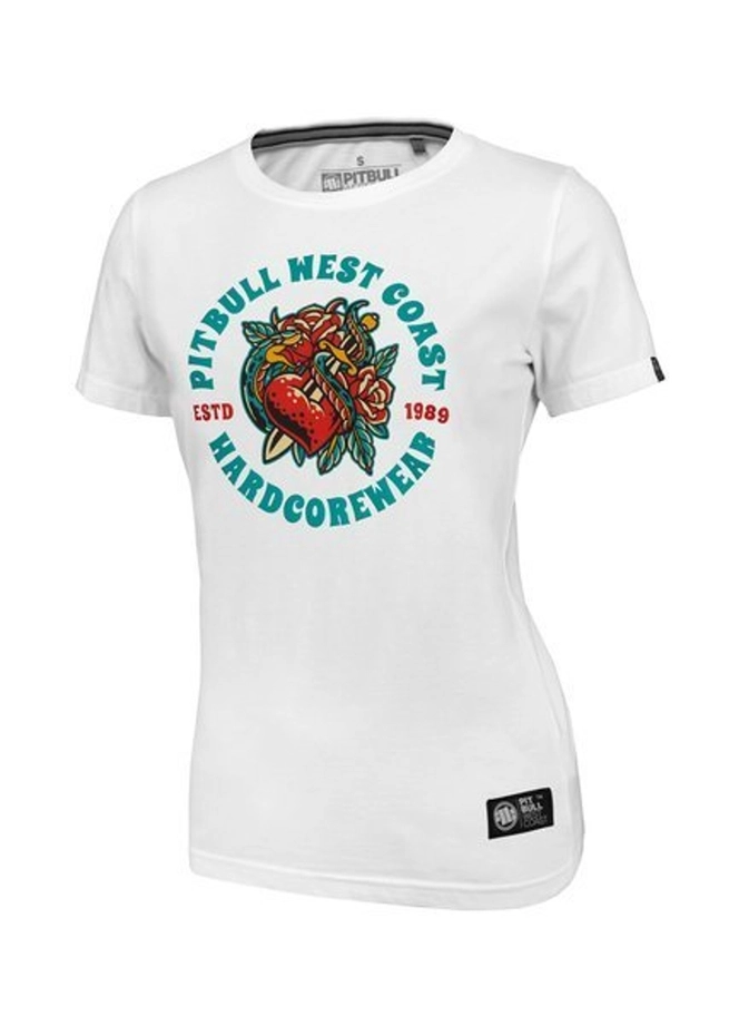 Koszulka t-shirt damska Pit Bull Broken Heart white