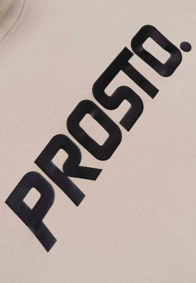 Bluza męska z kapturem Prosto Big Log beżowa