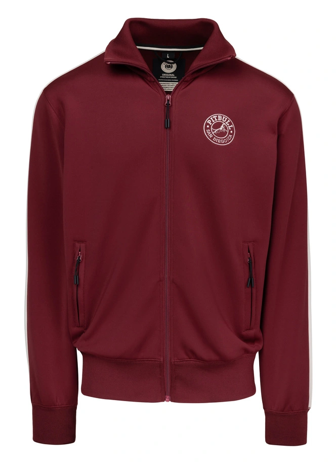 Bluza męska rozpinana Pit Bull San Diego CA burgundowa