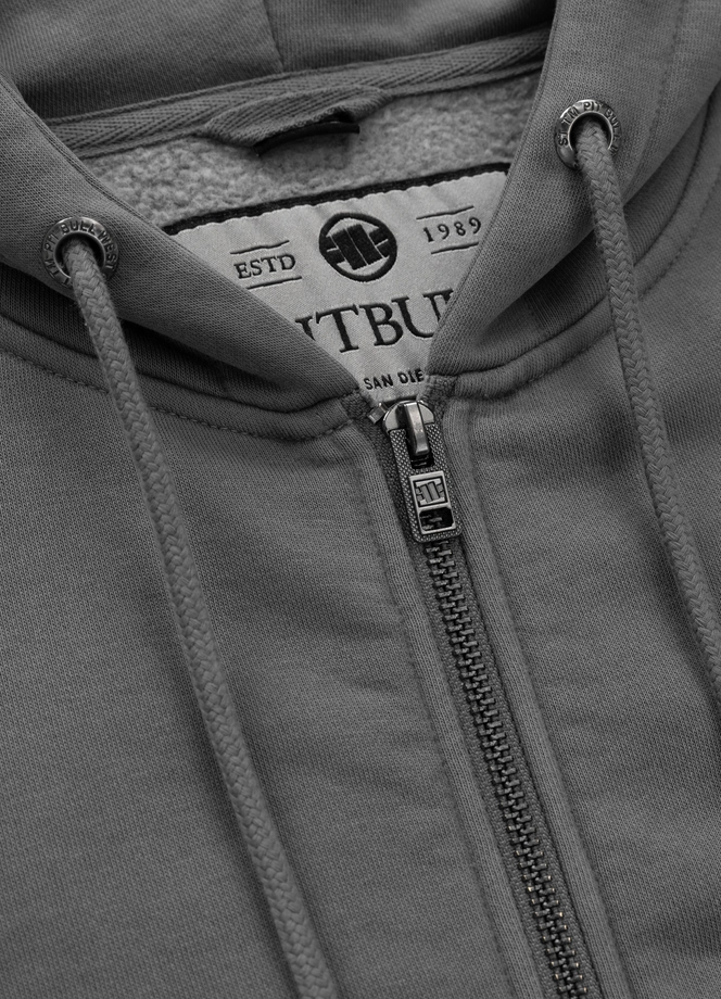 Bluza damska z kapturem Pitbull Manzanita Heart ZIP Washed szara