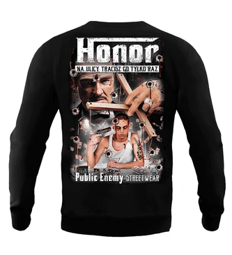 Bluza męska bez kaptura Public Enemy Honor crewneck czarna