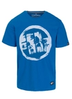 Koszulka męska T-Shirt Pitbull Logo Palms niebieska