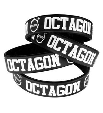 Opaska bransoletka silikonowa Octagon black