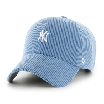 Czapka z daszkiem 47 Brand sztruksowa New York Yankees Base Runner Clean Up niebieska
