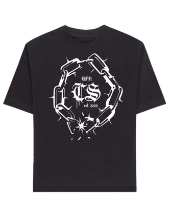 Koszulka męska T-shirt Ciemna Strefa Łańcuch Gotyk czarna