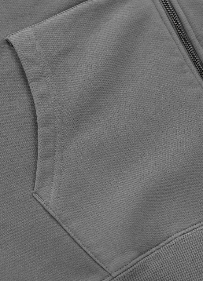 Bluza męska z kapturem Pitbull Pit Bull Lancaster 2 ZIP Washed szara
