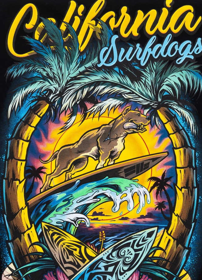 Koszulka męska T-Shirt Pit Bull Pitbull Surfdog czarna