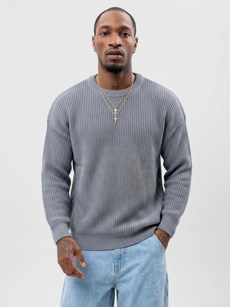 Sweter męski oversize Jigga Wear szary