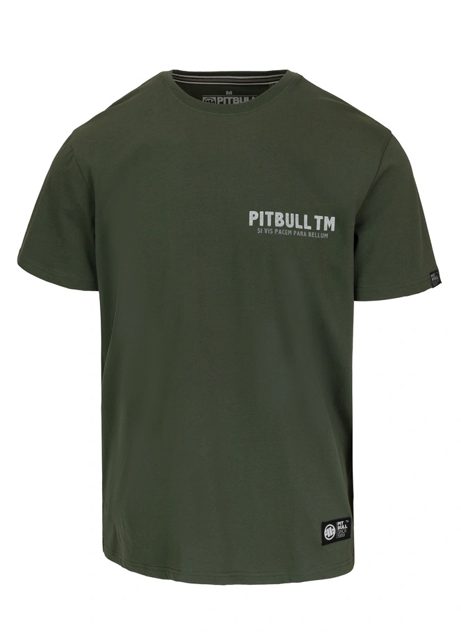 Koszulka męska T-Shirt Pit Bull Pitbull Parabellum ciemno zielona