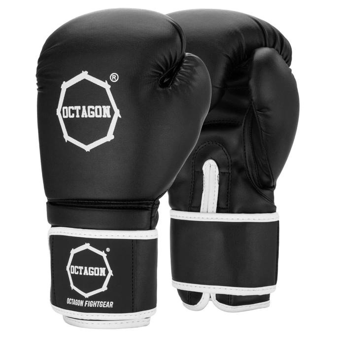 Rękawice bokserskie Octagon Rad Skaj czarno/białe