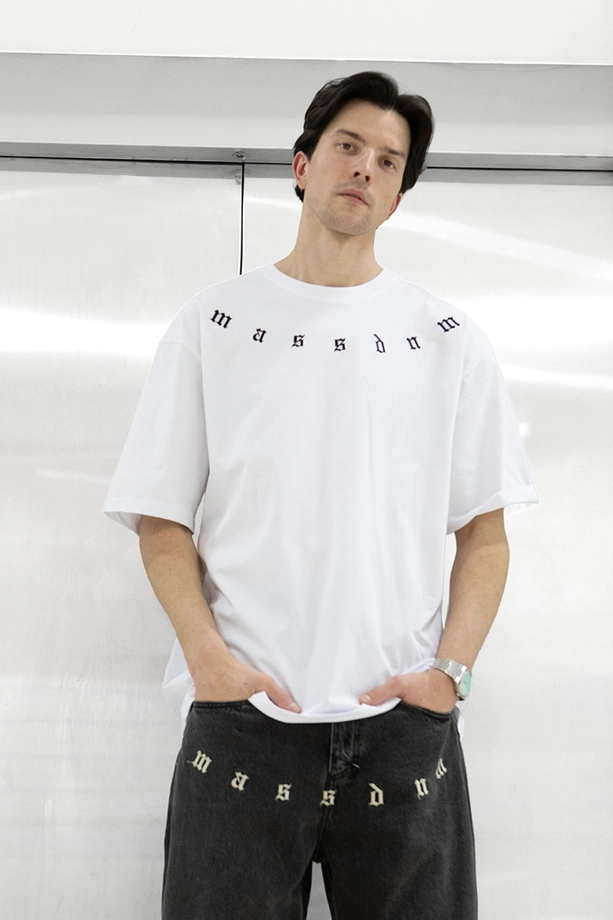 Koszulka męska t-shirt Mass Dnm Bergen biała