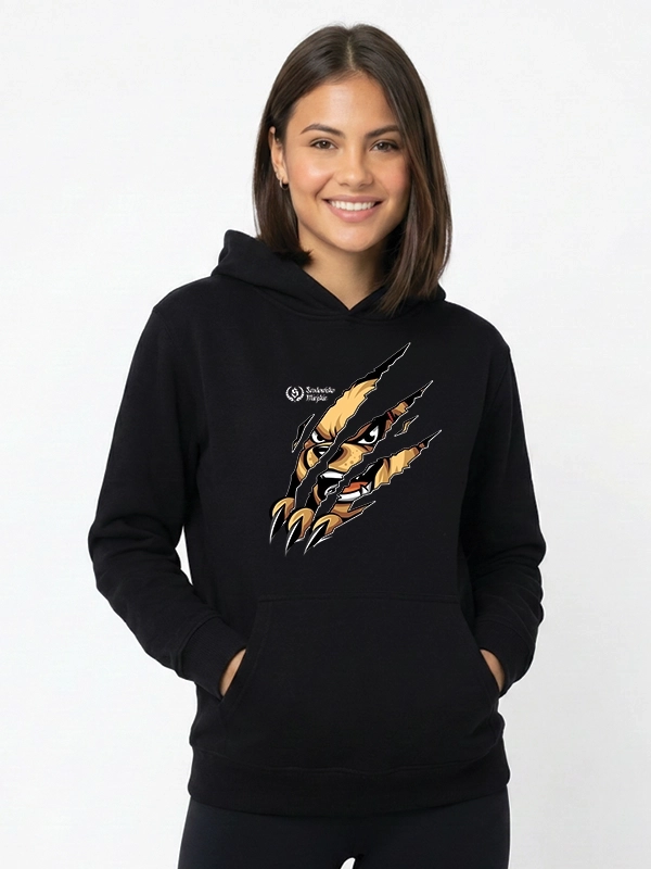 Bluza męska z kapturem Środowisko Miejskie Slash Bear czarna