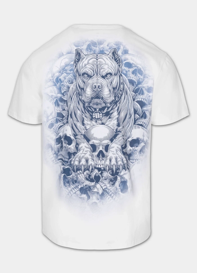Koszulka męska T-Shirt Pitbull West Coast Guardian Angel biały