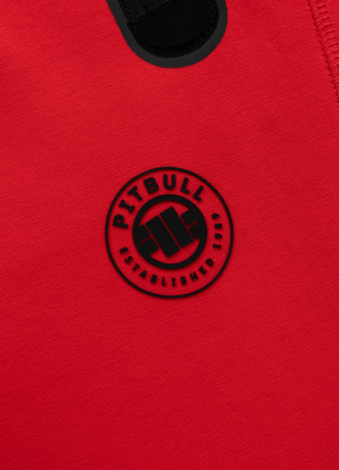 Spodnie męskie dresowe Pitbull Pit Bull Dogwood czerwone
