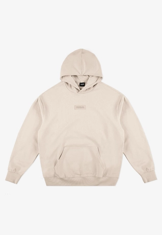 Bluza męska z kapturem oversize Prosto Box 2.0 beżowa