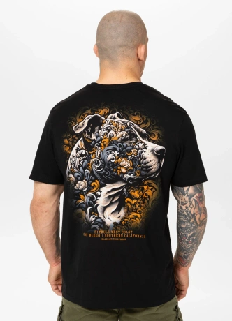 Koszulka męska T-Shirt Pit Bull Tattoo czarna