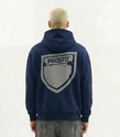 Bluza męska z kapturem oversize Prosto Splash Shield granatowa