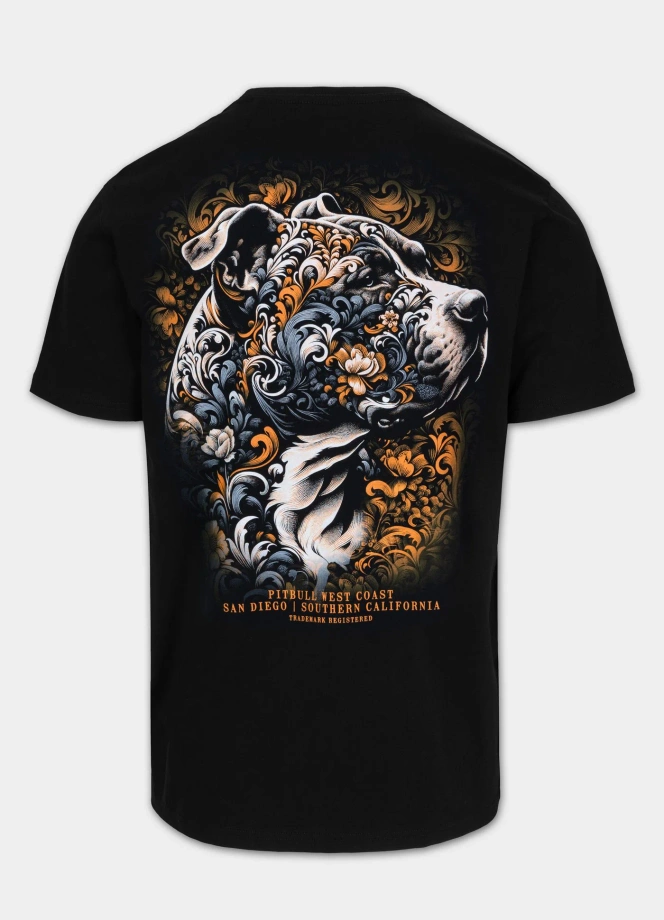 Koszulka męska T-Shirt Pit Bull Tattoo czarna
