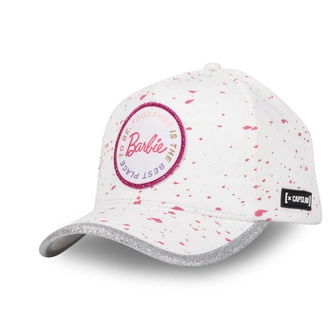 Czapka z daszkiem Capslab Barbie unisex biało/różowa