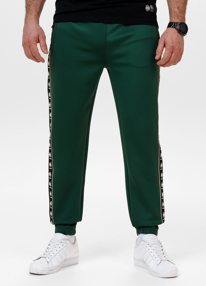 Spodnie męskie dresowe Pitbull Pit Bull Powers zielone