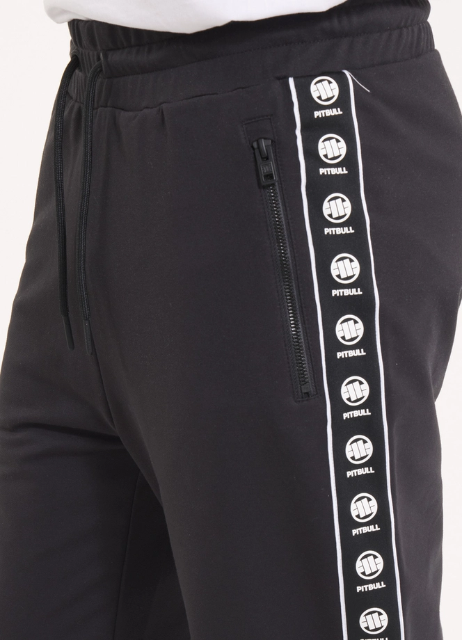 Spodnie męskie dresowe Pitbull Pit Bull Tape Nugget czarne