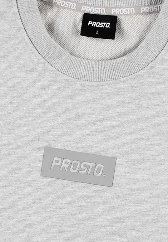 Bluza męska oversize Prosto Box crewneck szara