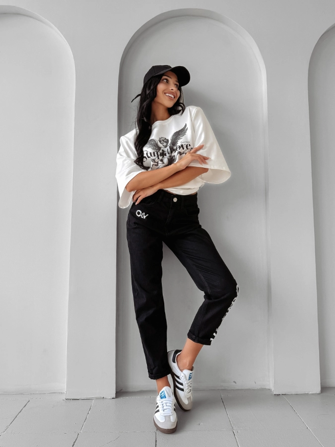 Spodnie damskie jeans Olavoga Lofi czarne