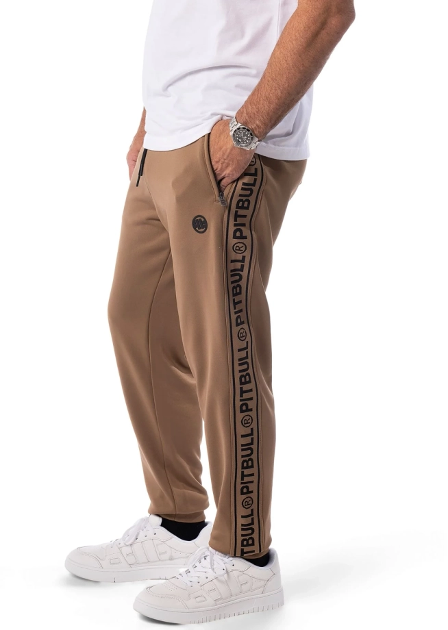 Komplet dresowy Pit Bull Oldschool Tape Logo brązowy