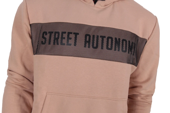 Bluza męska z kapturem Street Autonomy Com beżowa