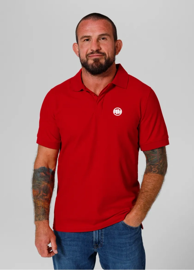 Koszulka męska Polo Pitbull Pit Bull Pique Rockey czerwona