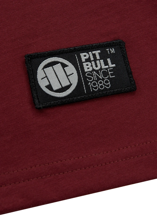 Koszulka męska T-Shirt Pitbull Hilltop bordowa burgundowa