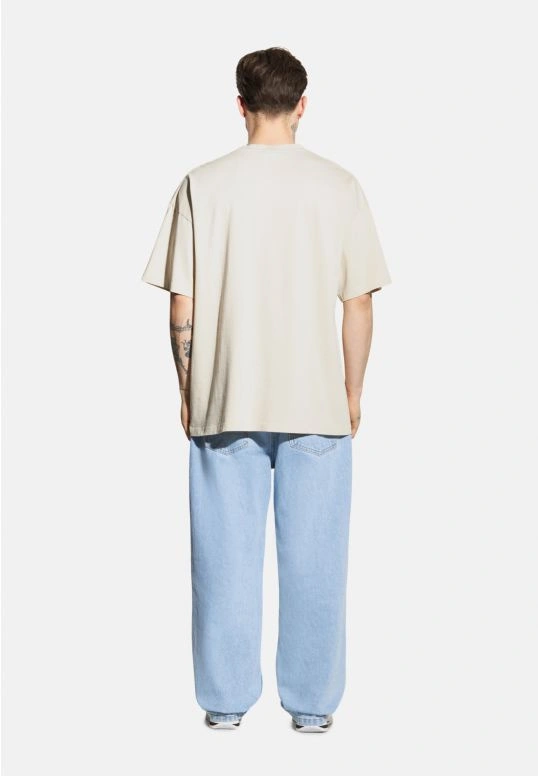 Koszulka męska t-shirt oversize Prosto Box 2.0 beżowa