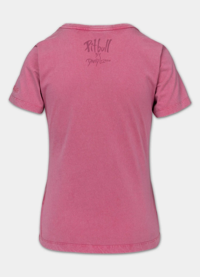 Koszulka t-shirt damska Pit Bull Dia De Los Perros różowa