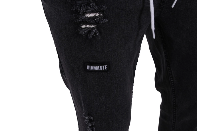 Spodnie Jogger Unisex Diamante Crew Jeans Ripped black