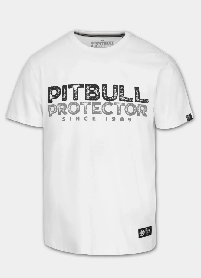 Koszulka męska T-Shirt Pit Bull Protector biała