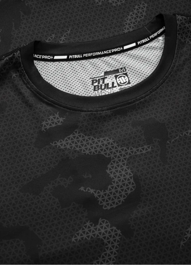 Koszulka męska T-shirt Pit Bull Mesh Performance Pro Plus Net Camo II czarna