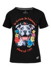 Koszulka damska T-shirt Pit Bull Happy-Pit 2 czarna