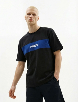 Koszulka męska t-shirt Prosto Root czarno/granatowa