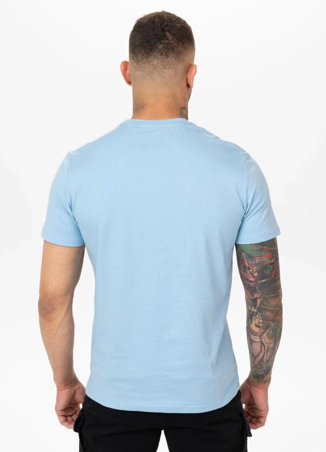 Koszulka męska T-Shirt Pit Bull Palms jasna niebieska