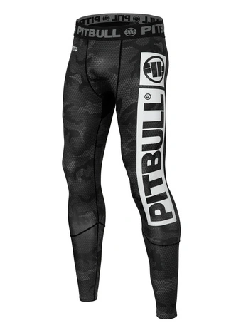 Leginsy techniczne Pit Bull Pitbull Leggins Net Camo Hilltop czarne camo