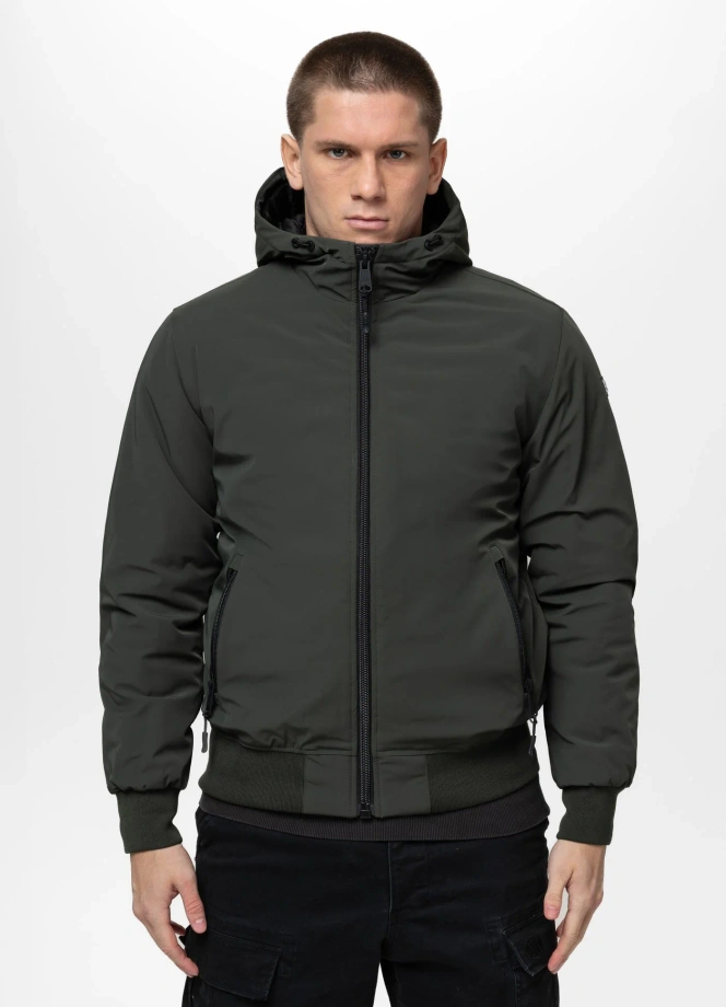 Kurtka zimowa męska Pit Bull Softshell York oliwkowa zielona