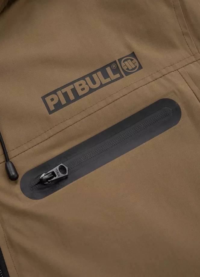 Kurtka męska przejściowa wiosenna Pit Bull Groton wiatrówka brązowa