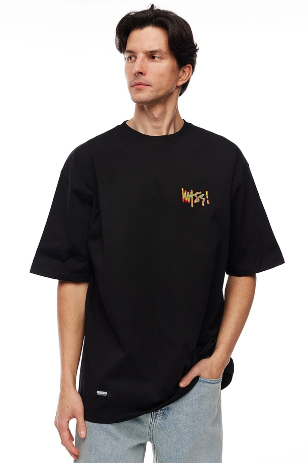 Koszulka męska t-shirt Mass Dnm Heat czarna