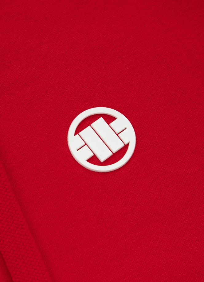 Bluza męska z kapturem Pitbull Pit Bull Small Logo 24 ZIP hooded czerwona