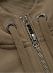 Bluza damska z kapturem Pit Bull Pitbull Hilltop Zip brązowa