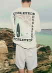 Koszulka męska t-shirt Coalition CLTN T Check kremowa