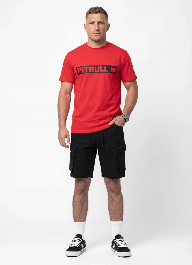 Koszulka męska T-Shirt Pitbull Hilltop fluo czerwona